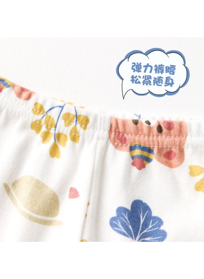 Doxiluka Baby Open-crotch Pants, Kids' Thermal Underwear, Pure Cotton Single Layer, Toddler Pants, Boys' Spring/autumn Sleep Pants, Girls' Base Layer Long Pants - Image 3