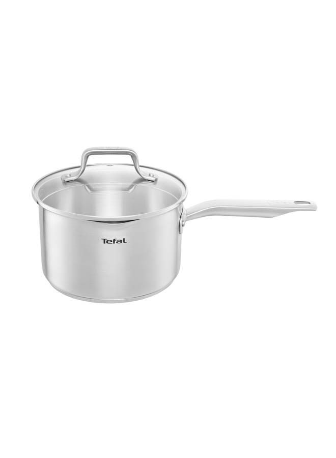 Stainless Steel Duetto-Sauce Pan Glass Lid Silver