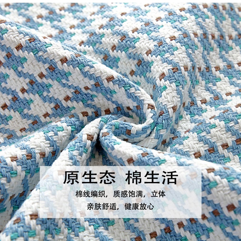 Non-Slip Sofa Cushion For All Seasons, Nordic Simple Cotton, Linen And Linen Cover Cloth, Coarse Cloth Seat Cushion Cover, Full Set - Image 3
