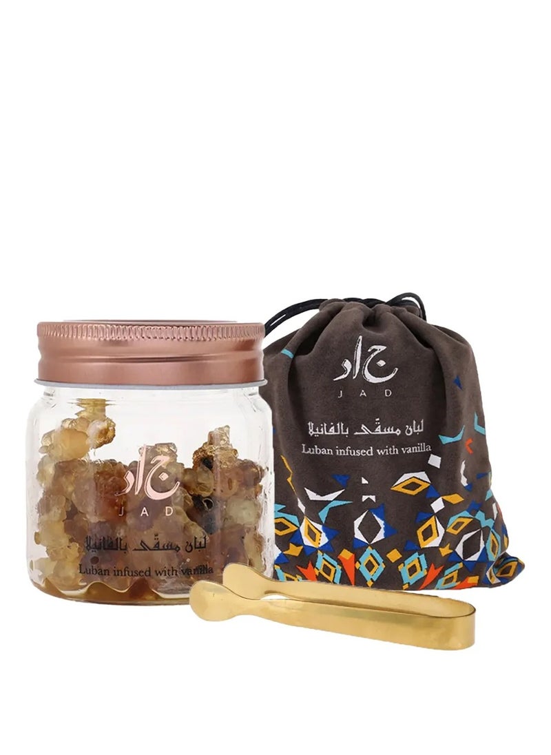 jad - Jad Luban Infused with Vanilla Bakhoor Incense (80 grams) The smell quickly spreads and long-lasting scent - The perfect gift & gifts for all. home fragrance made in the UAE - ORIGINAL 100% - Image 1