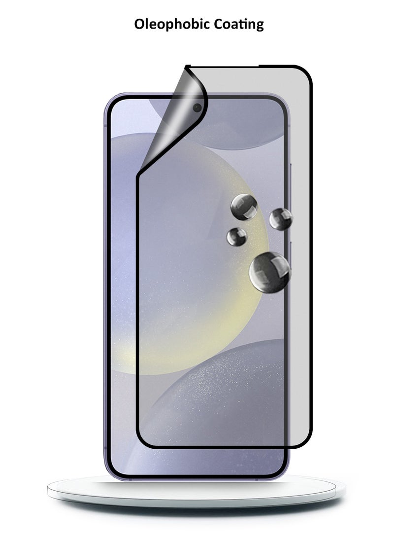 Wtech Samsung Galaxy S24 5G 2024 Ceramic Full Glue Full Cover Flexible Screen Protector (MSCNMN) - Clear/Black - Image 5