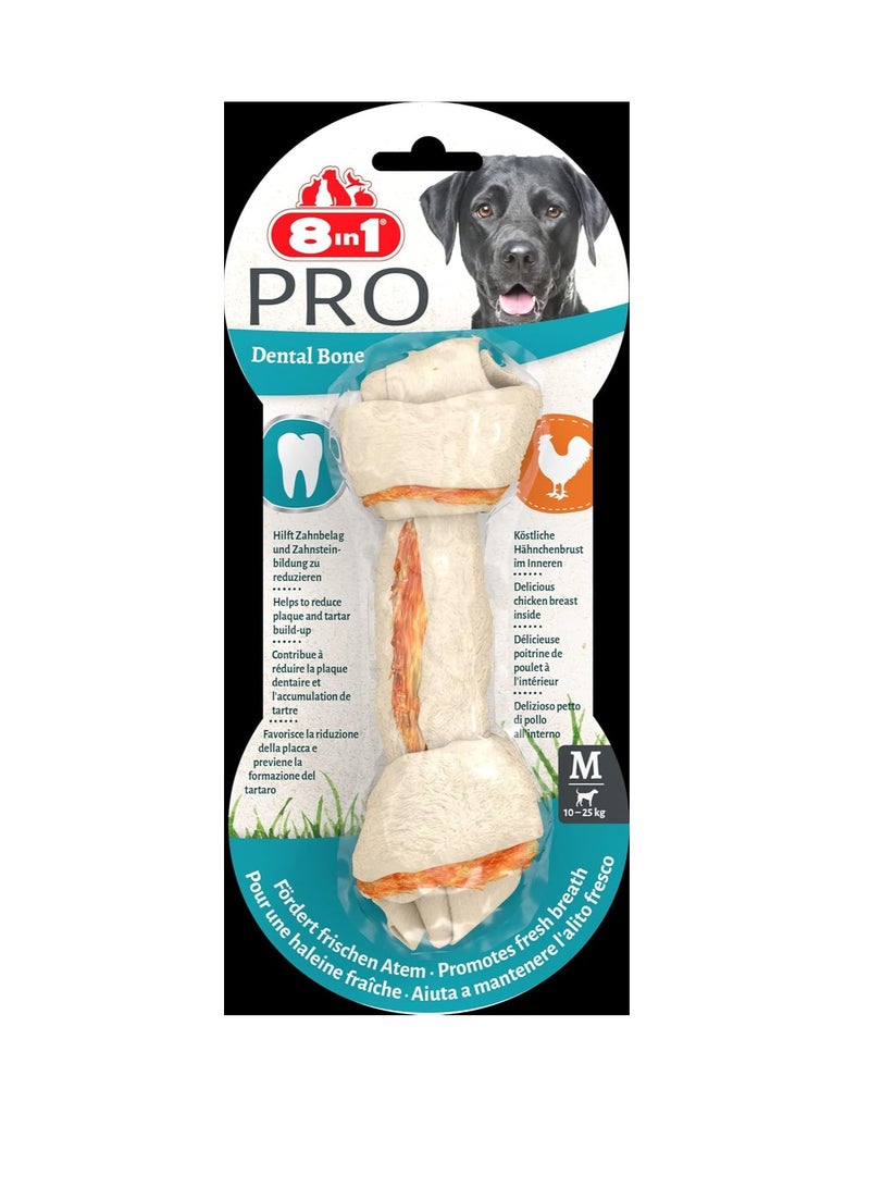 8in1 Dental Bone M healthy chewing bone for medium breed dogs for dental care 1 piece - Image 1