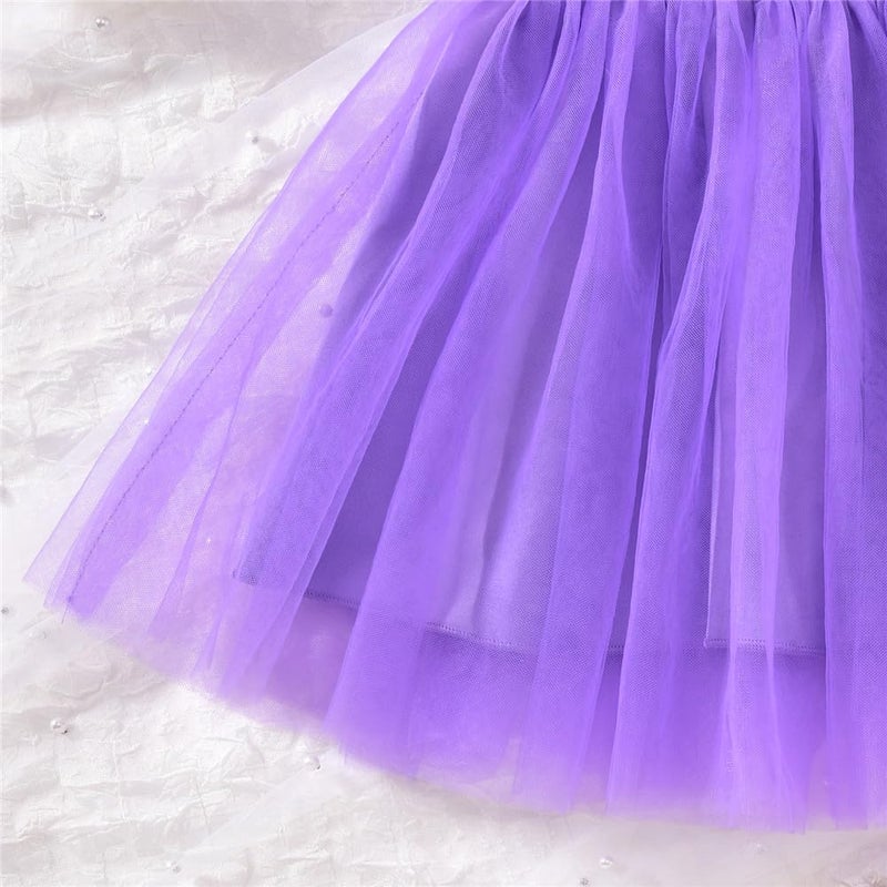 CPEI 6th Birthday Outfit for Girls 6 Year Old Six Sixth Sweatshirt Tutu Skirt Fall Clothes (US, Age, 6 Years, Purple) - Image 4