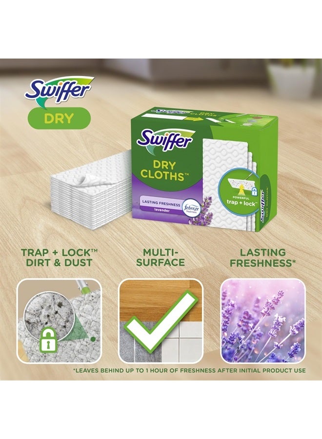 Swiffer Sweeper Dry Sweeping Pad, Multi Surface Refills for Dusters Floor Mop with Febreze Lavender Scent, 52 Count - Image 3