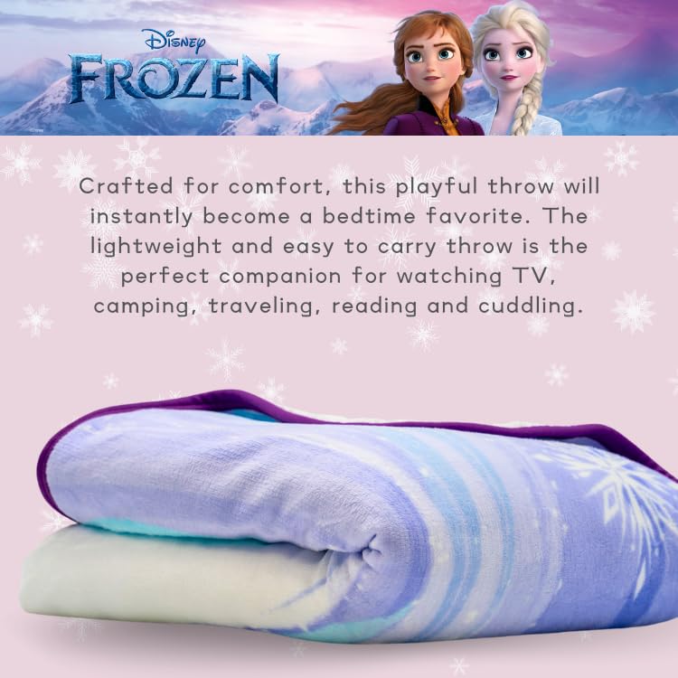 Franco Disney Frozen 2 Kids Bedding Soft Plush Sherpa Blanket Throw, 50 in x 60 in, (Officially Licensed Product) - Image 3