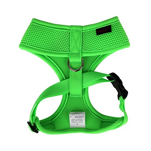 Puppia Soft Harness A XL Over-The-Head Soft Mesh Harness Neon Green - Image 2