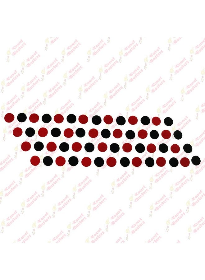 Comet Busters Beautiful Red and Black Velvet Round Bindis (7mm) (BIN1802) - Image 3