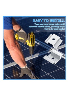SYOSI Solar Panel Mid Clamps, 1.06 Inch Solar Panel Bracket Aluminium Mounting Accessories, Aluminum Solar Mid Clamp for Solar Panel Mounting Solar Panel Mid Clamp (12 Pack)  - Image 3