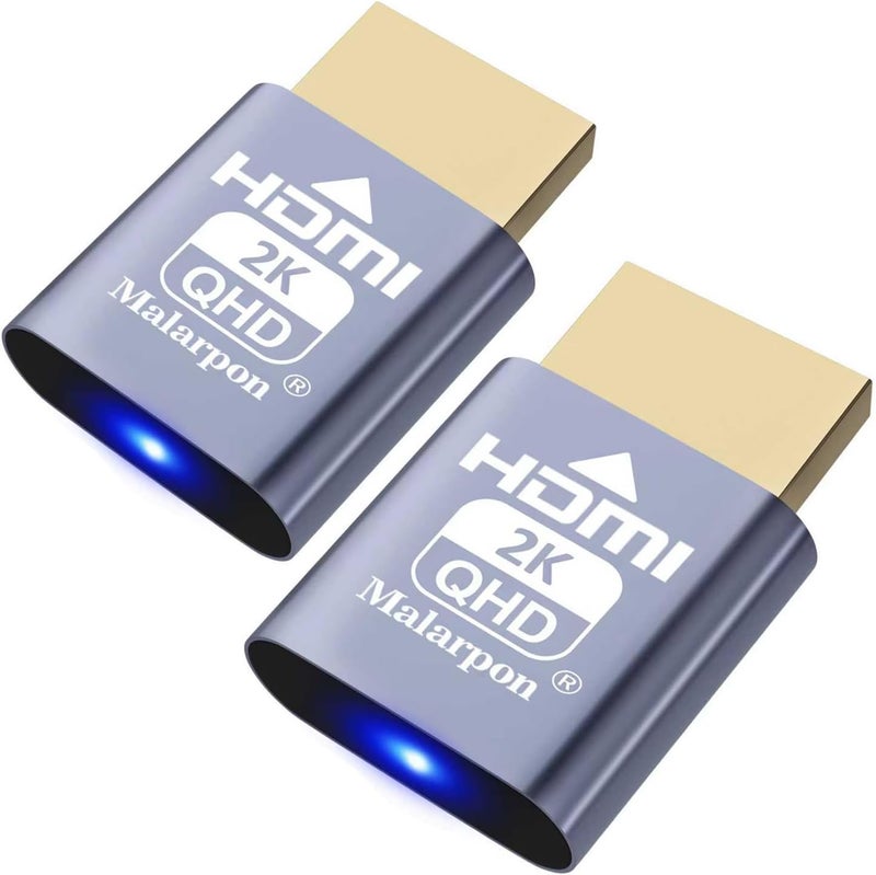 Malarpon HDMI Dummy Plug fit-Headless Display Emulator DDC EDID Headless Ghos with Windows Mac OSX Linux Great for Graphics Acceleration Support 1920x1080@60Hz 2P - Image 1