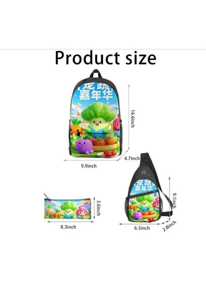 Universal cartoon new three-piece schoolbag - 406  - Image 2