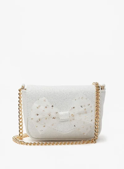 MISSY Little Missy Bow Embellished Crossbody Bag with Chain Strap