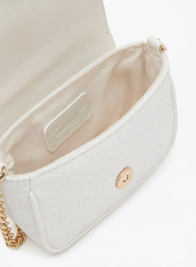 MISSY Little Missy Bow Embellished Crossbody Bag with Chain Strap