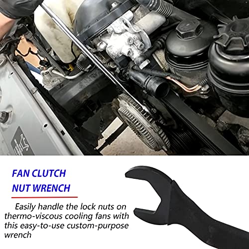 Dokili 36mm x 32mm Fan Clutch Nut Wrench, 2 Pieces Fan Clutch Wrench Set, Water Pump Holder Removal Tool Fits for BMW - Image 3