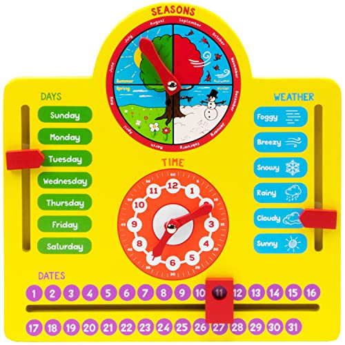 Imagination Generation My First Calendar Daily Wood Calendar Teaches Time Dates Months and Seasons - Image 1