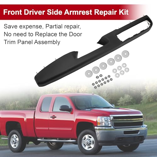 Jetuplusllc Front Driver Side Armrest Repair with Door Release Handle Above Armrest (27 inch) 80994 Compatible with Select Chevrolet/GMC Models, Black (OE Repair Solution) - Image 4