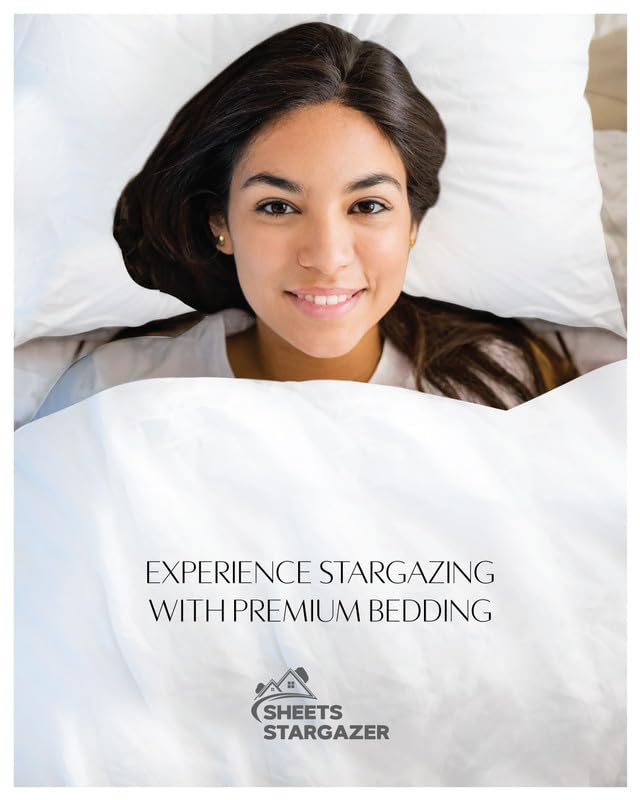 SHEETS STARGAZER Bed sheet for Double Queen Size Bed With 2 Pillowcovers 100 Egyptian Cotton 600 Thread count Soft Breathable Fabric Sateen Weave Flat sheet 90 X 102 Inches Pillowcover chocolate Solid - Image 5