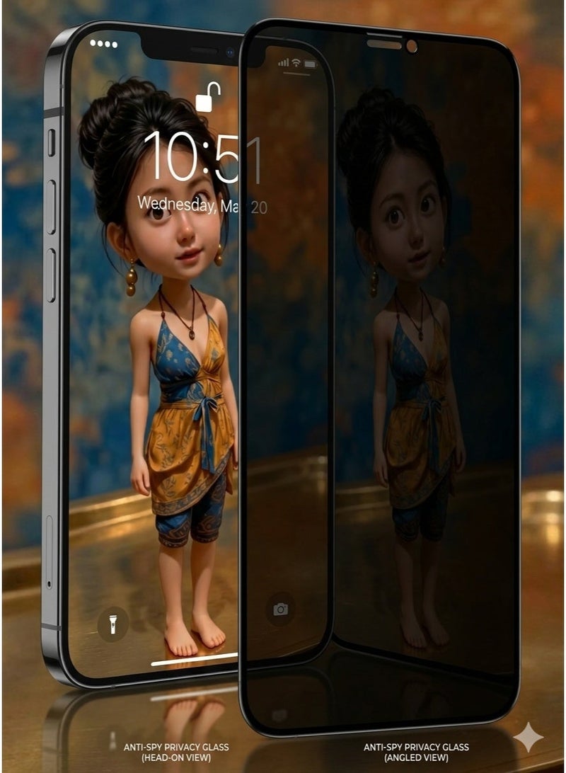واقي شاشة خصوصية لهاتف iPhone 12 Pro Max - فيلم زجاجي مقوى مضاد للكهرباء الساكنة من سلسلة OG ESD | حماية فائقة للخصوصية ومقاومة للغبار - Image 1