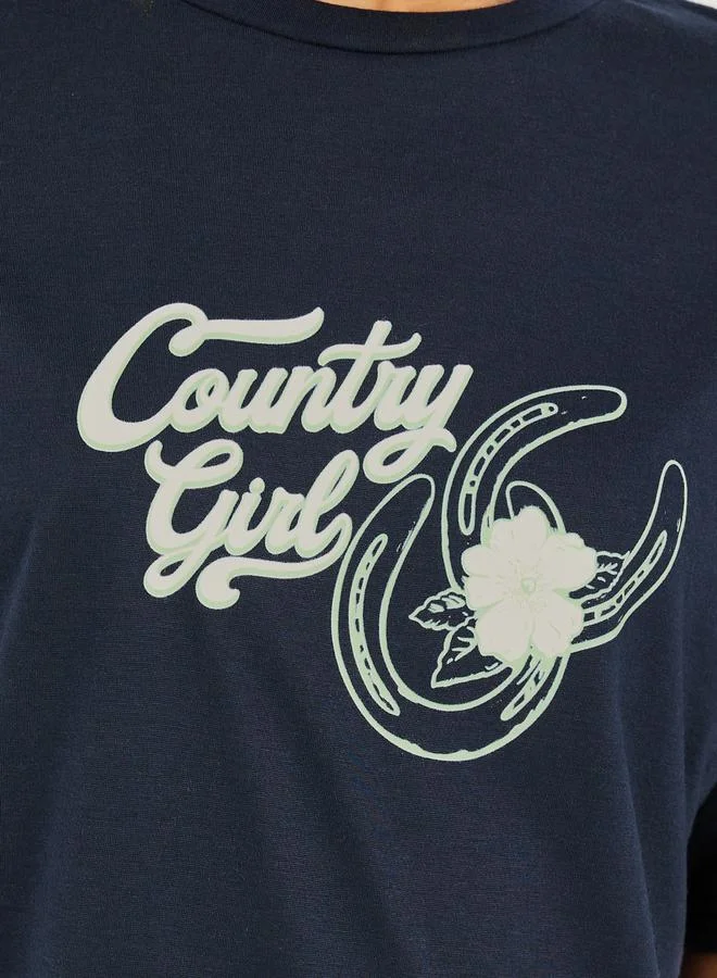 ستايلي Country Girl Graphic Print T-Shirt and Pyjama Set
