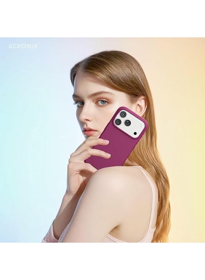 جراب متوافق مع iPhone 17 Pro Max مقاس 6.9 بوصة، غطاء واقٍ رفيع من السيليكون السائل الناعم والمطاط المقاوم للصدمات مع بطانة من الألياف الدقيقة المضادة للخدش (وردي) - Image 5