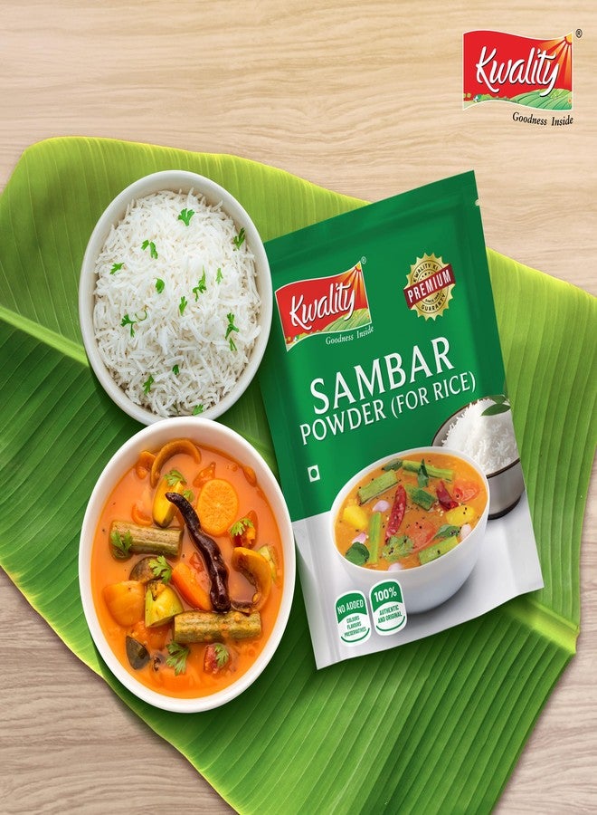Kwality Sambar Powder for Rice - Authentic South Indian Spice Mix, Perfect for Flavorful Sambar and Rice Dishes 100g (Pack of 1) - Image 2
