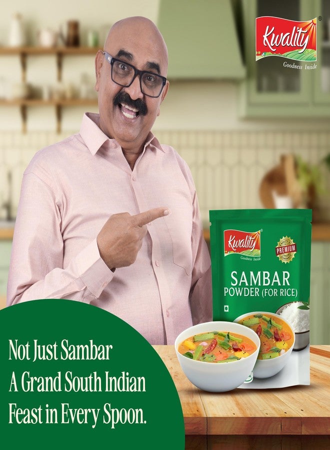 Kwality Sambar Powder for Rice - Authentic South Indian Spice Mix, Perfect for Flavorful Sambar and Rice Dishes 100g (Pack of 1) - Image 5