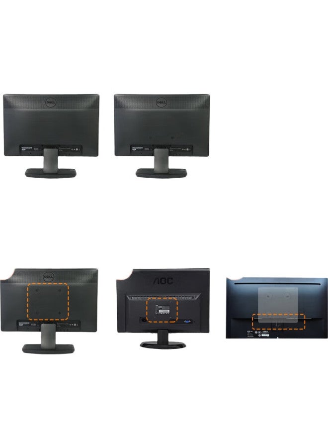 Atscore Display Screw Conversion Sticker, No-Hole Display Adapter, 100*100, Monitor Stand For 22-34 Inch Computer Display, Fixed Accessory, Invisible Adhesive - Image 3