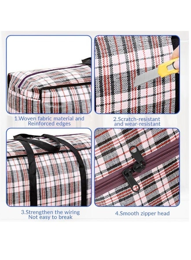 BESTPEAK 3 Pack Storage Bags Extra Large Moving Bags,Strong Storage Laundry Bags – Big Moving/Shopping Bags with Zipper & Handles - Reusable Storage Zip Bag, Extra Large Heavy Duty Nylon Organizer Bags for Quilts Blankets Pillows Cloths  Dimensions: 90*50*30 - Image 3