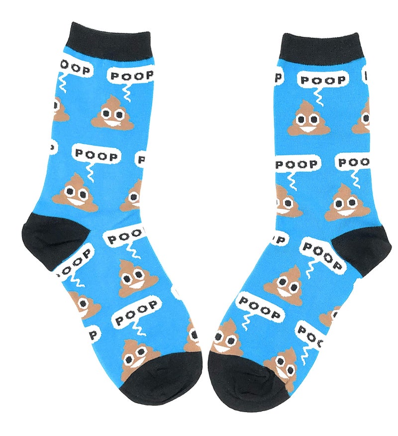 ooohyeah Women's Funny Novelty Crew Socks, Crazy Fun Silly Dress Socks, Poop - Image 4