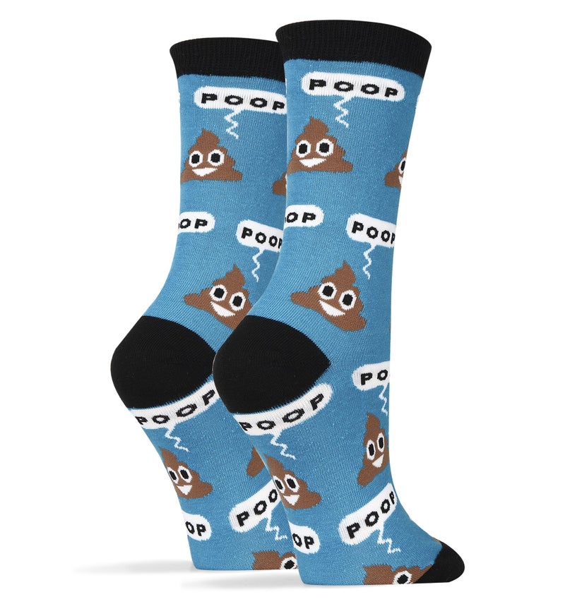 ooohyeah Women's Funny Novelty Crew Socks, Crazy Fun Silly Dress Socks, Poop - Image 2