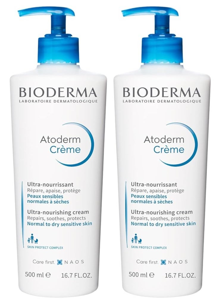 Bioderm Bioderma Atoderm Ultra Nourishing Cream 500ml 2pcs  - Image 1