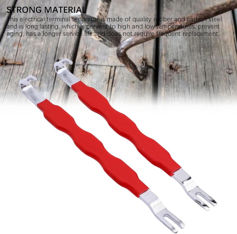 YOSOO 2Pcs Electrical Disconnect Pliers, Automotive Electrical Terminal Connector Separator Removal Tool Remover Universal Multi Functional for Most Vehicles Red - Image 4
