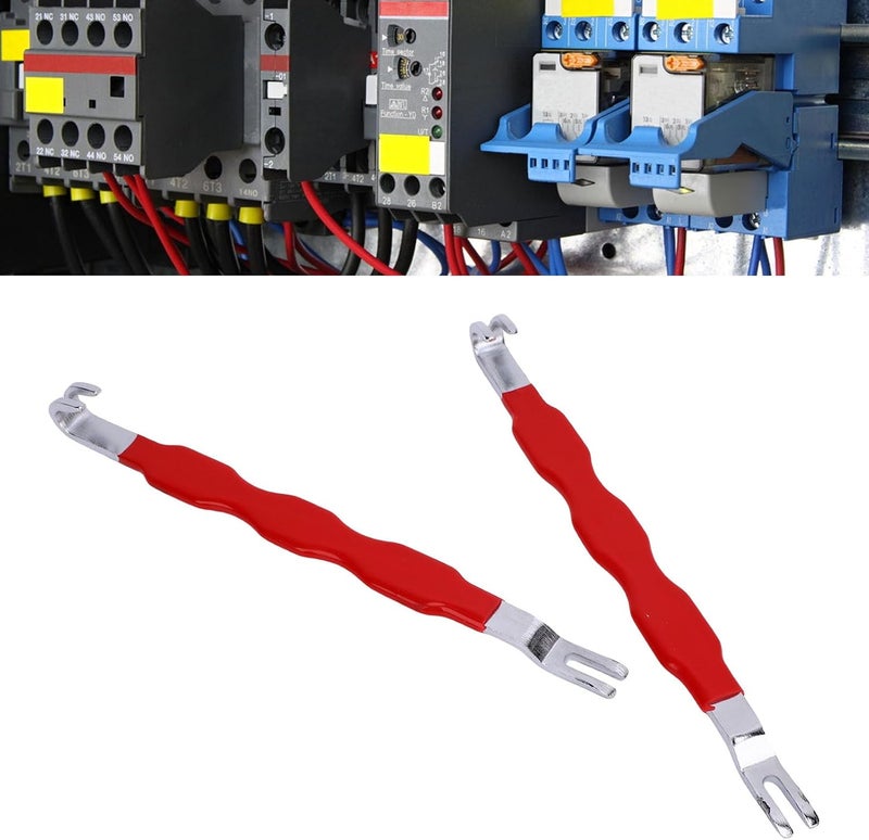 YOSOO 2Pcs Electrical Disconnect Pliers, Automotive Electrical Terminal Connector Separator Removal Tool Remover Universal Multi Functional for Most Vehicles Red - Image 2