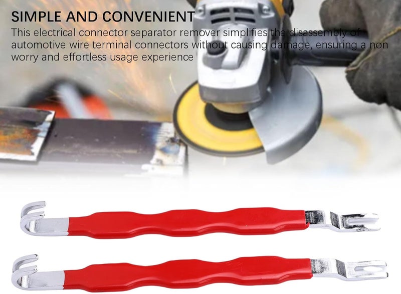 YOSOO 2Pcs Electrical Disconnect Pliers, Automotive Electrical Terminal Connector Separator Removal Tool Remover Universal Multi Functional for Most Vehicles Red - Image 5