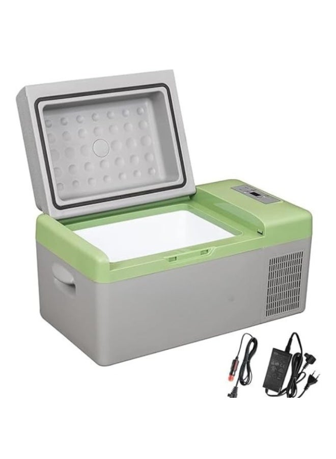 Electric Car Refrigerator, Cooler Box 16.4L – 12V/24V Portable Cooler & Freezer for Outdoor Adventures