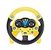Yohencin Simulated Driving Controller Portable Simulated Steering Wheel Copilot Toy Childrens Small Steering Toy Gift Funny Interactive Driving Wheel with Music Yellow - Image 2