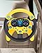Yohencin Simulated Driving Controller Portable Simulated Steering Wheel Copilot Toy Childrens Small Steering Toy Gift Funny Interactive Driving Wheel with Music Yellow - Image 4