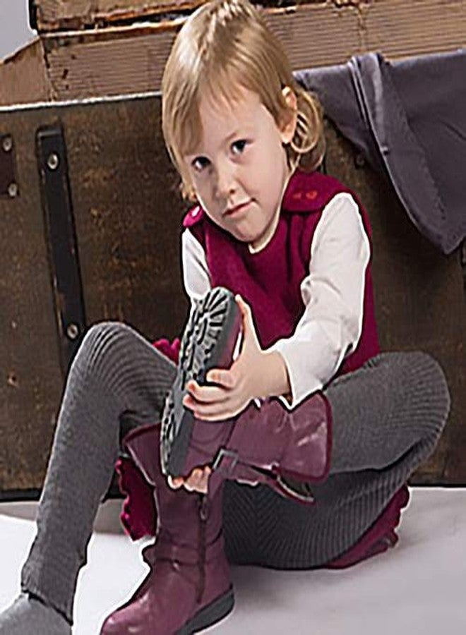 Ecoable Kids Thermal Bottoms: Baby Winter Leggings Pants, Organic Merino Wool (EU 62-68/3-6 Months, Berry) - Image 2