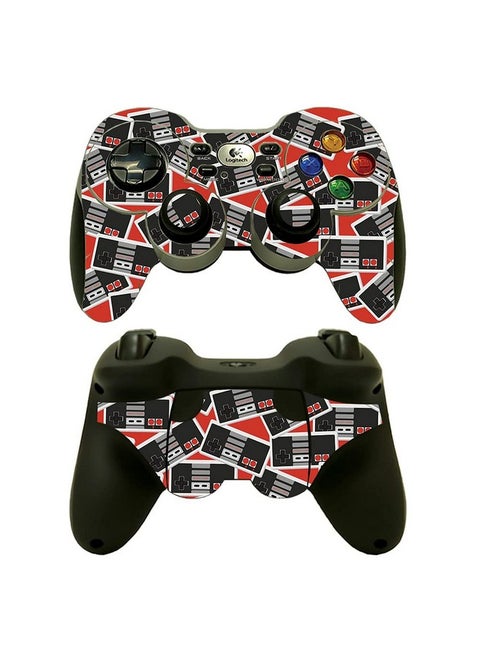 Mightyskins Skin Compatible With Logitech Wireless Gamepad F710 Retro Controllers 3 | Protective, Durable, And Unique Vinyl Decal Wrap Cover | Easy To Apply And Change Styles | Made In The Usa