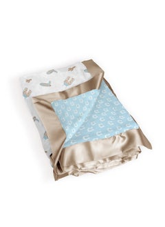 JuJuBe JuJuBe x Studio Oh! Baby Essentials Reversible Baby Blanket - Soft Throw for Newborns & Infants, Ideal for Tummy Time, Home, Travel & Nursery Essentials - Perfect Howdy Partner Blue  - Image 2
