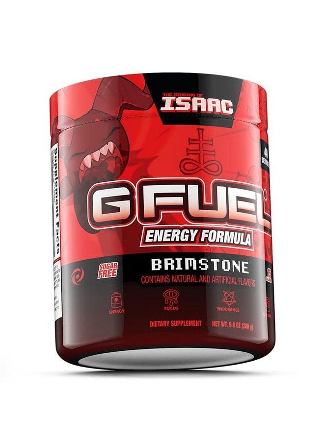 G Fuel - Binding Of Isaac Brimstone Cranraspberry Gamechanging Elite Energy Powder Sharpens Mental Focus And Cognitive Function Zero Sugar Supports Immunity And Enhances Mood 9.8 Oz (40 Servings) - Image 1
