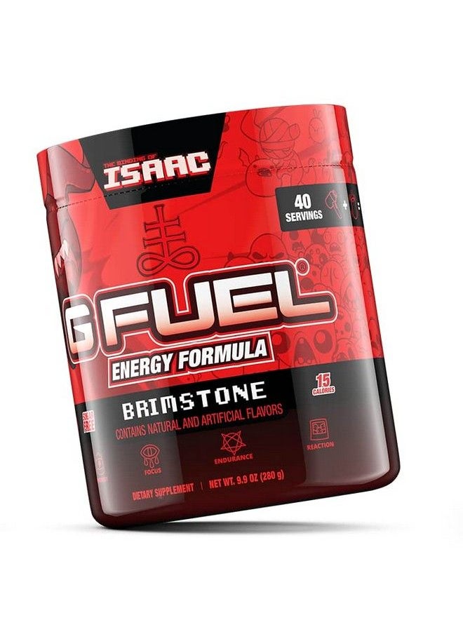 G Fuel - Binding Of Isaac Brimstone Cranraspberry Gamechanging Elite Energy Powder Sharpens Mental Focus And Cognitive Function Zero Sugar Supports Immunity And Enhances Mood 9.8 Oz (40 Servings) - Image 1