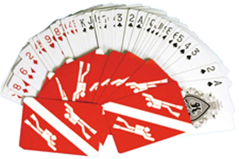 Trident Plastic, Waterproof Scuba Diver Design Playing Cards, Standard Deck - Image 2