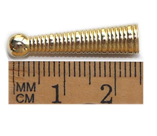 SeedBeadExplosion Bolo Tie Tips Gold Plated Heavy Ridged Ball Style 25mm Long Pk/10 - Image 3