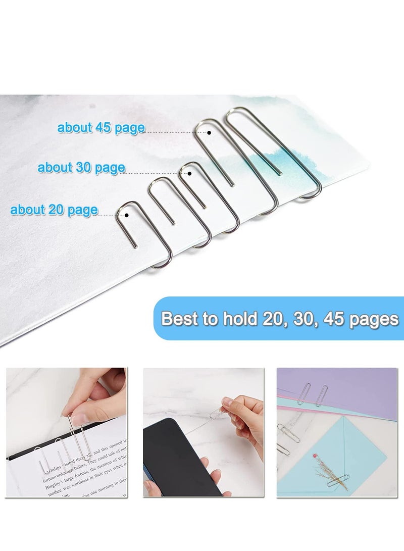 SYOSI Paper Clips Binder Clips, 340 PCS Paper Clips Binder Clips Assorted Sizes, Including Large Medium Small Paper Clips + Medium Small Mini Binder Clips, Black Binder Clip for Book, School, Office - Image 3