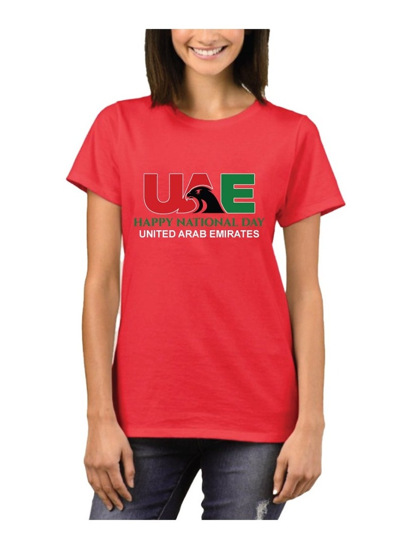 UAE T-Shirt for Women – Adult Round Neck T-Shirt, Cap, Flag, and Badge – Pack of 4 Combo - Image 3