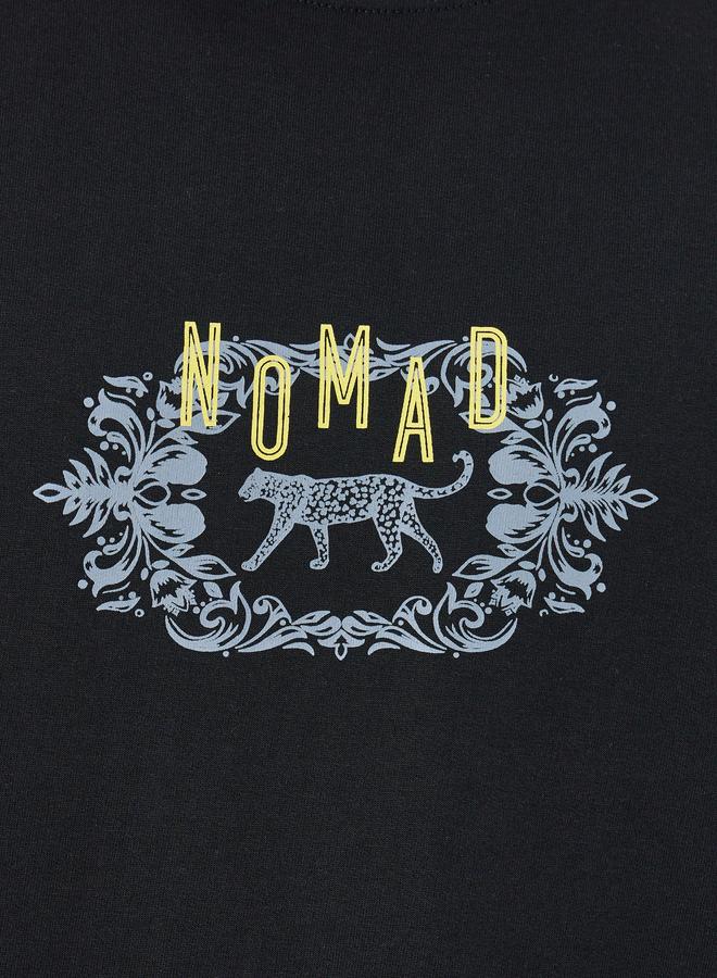 Styli Men Black Oversized Retro Ornate Printed T-Shirt - Image 3