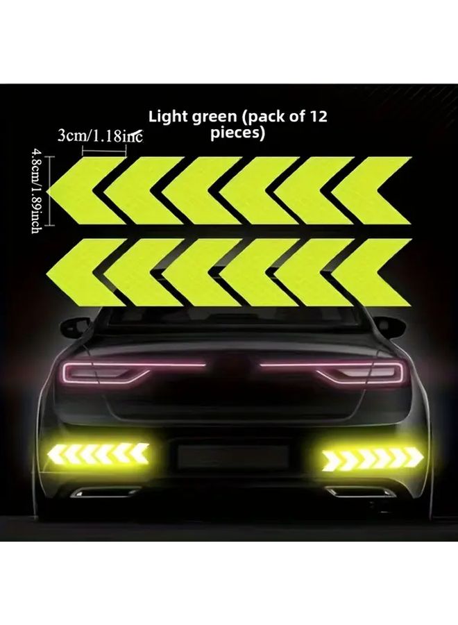 Arrow Yellow Reflective Safety Stickers 24 Pack High Visibility Waterproof Decals - Image 5