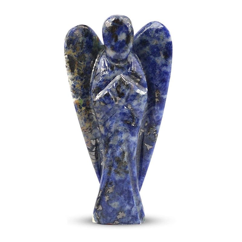 Crystu Sodalite Angel Natural Crystal Stone Angels Size 7.6 cm (3 inch). Charged by Reiki Grand Master & Vastu Expert (Color : Blue) - Image 5