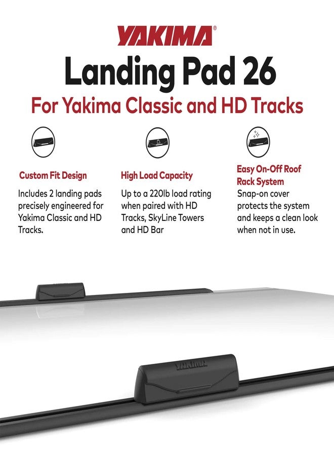 Yakima Set of 2 Custom Landing Pads, Roof Rack Mounts Classic and HD Tracks - Image 2