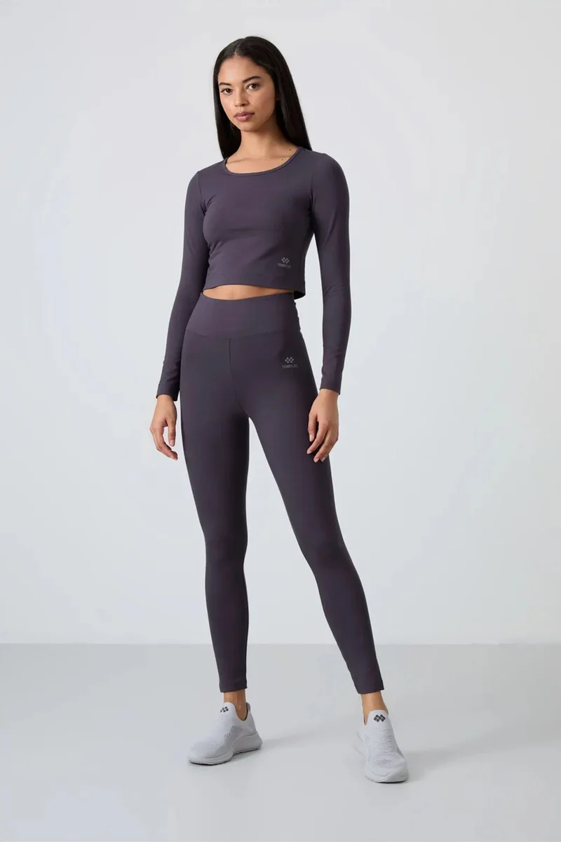 Tommylife TOMMY Cotton Elastane Crop T-Shirt And Leggings Set